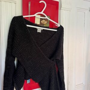 Sarah Pacini Wool Wrap Sweater
